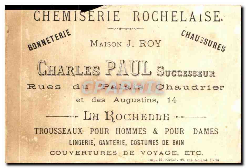 Chromo Charles Paul Rues du Palais Chaudrier le hanneton La peinte du talion Insecte — Verso