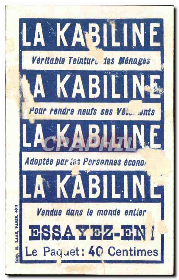 Chromo la Kabiline sur la falaise Femme et oies — Verso