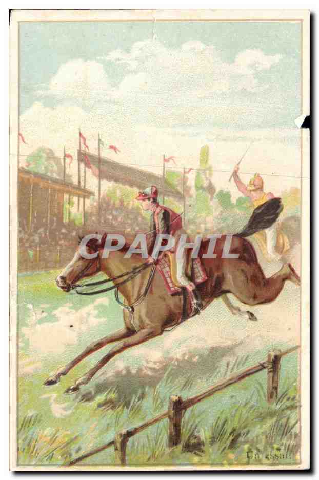 Chromo Cheval Equitation Hippisme 