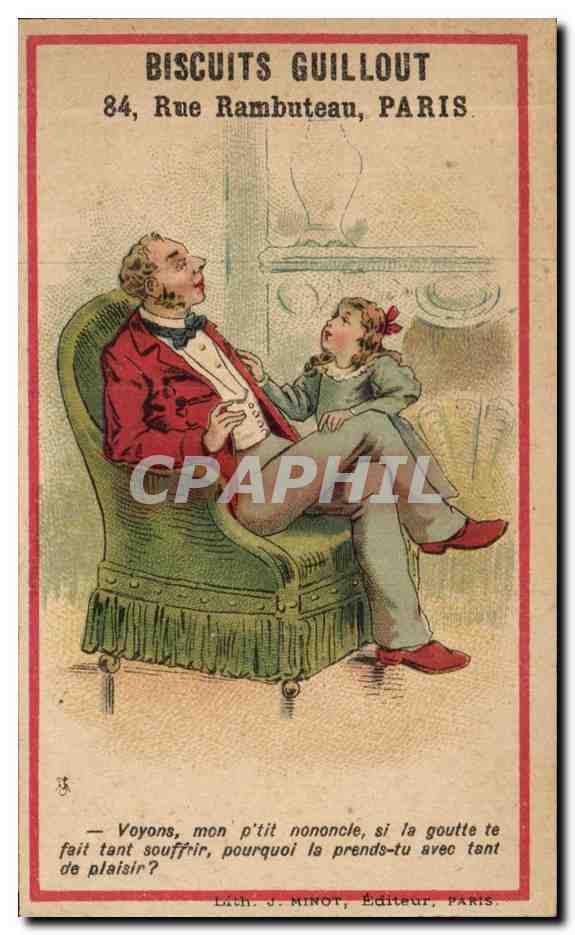 Biscuits Guillout — Publicité pour biscuits et dessert — Lith. J. Minot, Paris