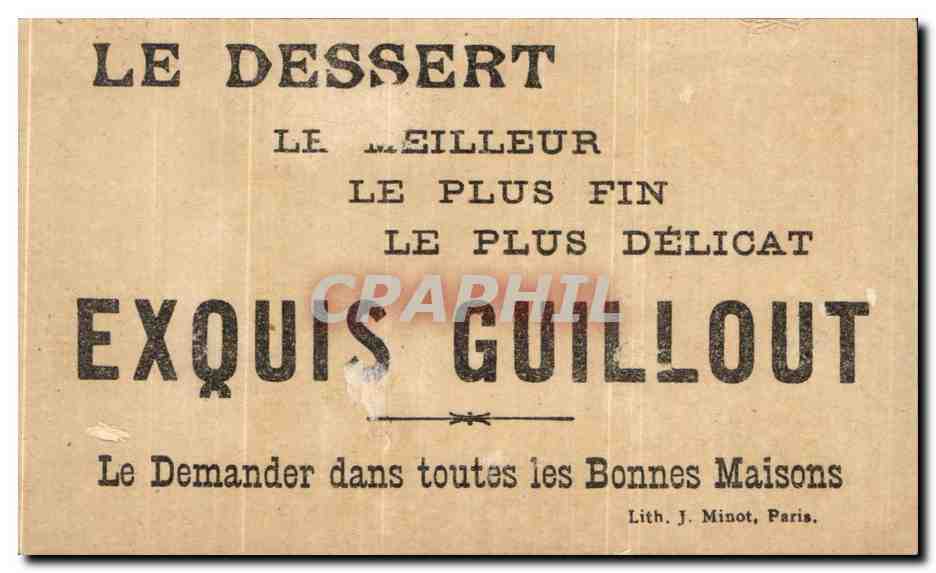 Chromo Biscuits Guillot Pompier Diable  — Rückseite