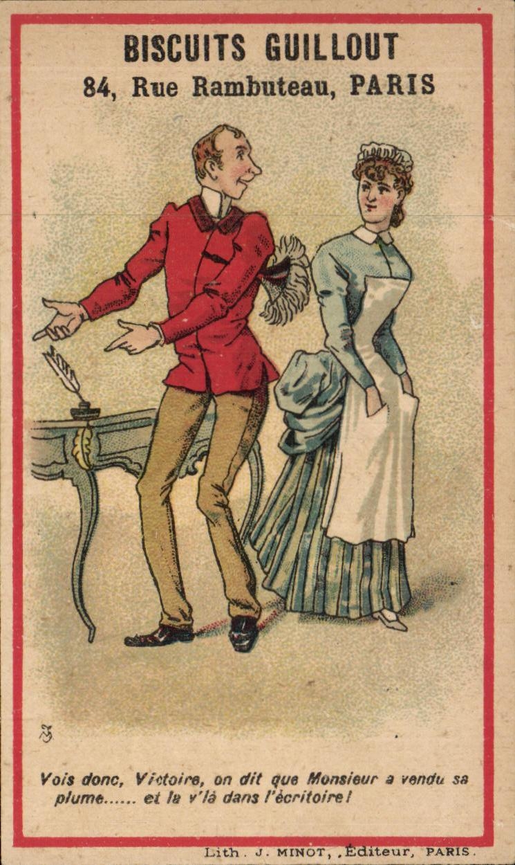 Biscuits Guillout — Publicité pour biscuits et dessert — Lith. J. Minot, Paris