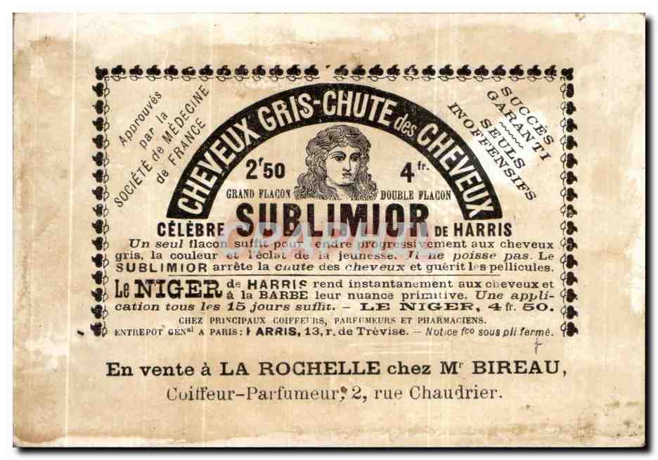 Chromo Sublimor de Harris Enfants et chien La Rochelle M Bireau Coiffeur Parfumeur Rue Chaudrier  — Rückseite