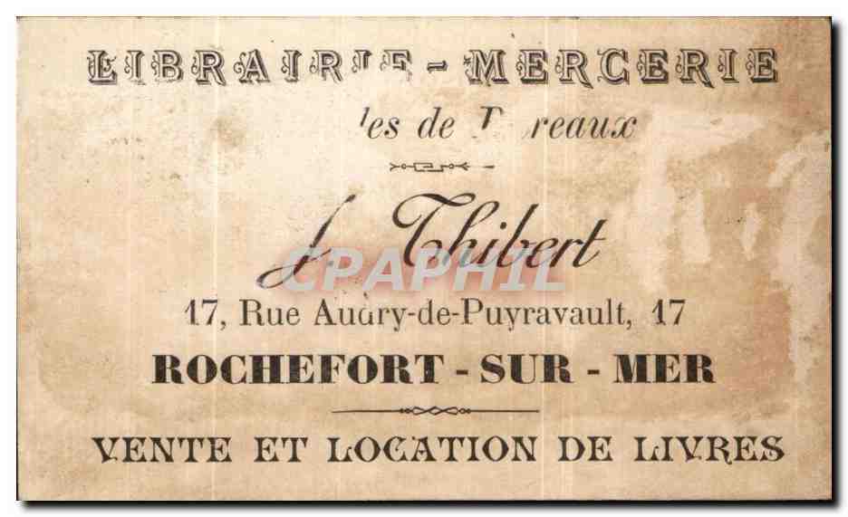 Chromo thibert Rue Audry de Puyravault Rochefort sur Mer  — Rückseite
