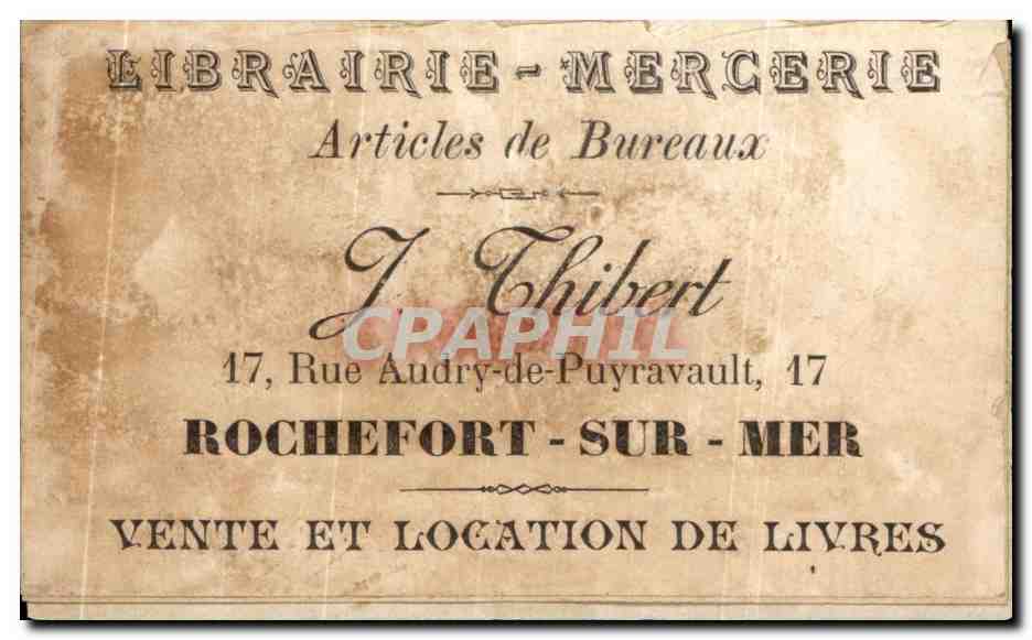 Chromo Librairie Thibert Rochefort sur mer Vin d4espagne  — Rückseite