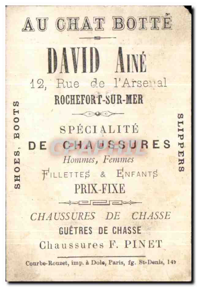 Chromo David Aine Rochefort sur Mer au chat botteUn coin du parc Eventail — Rückseite