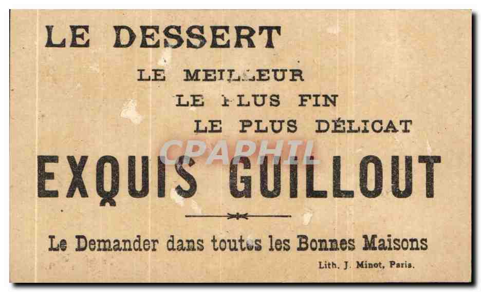 Chromo Biscuits Guillout Rue de Rambuteau Paris  — Rückseite