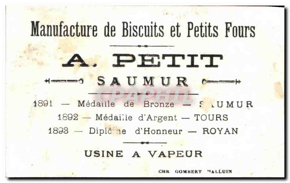 Chromo Petit Saumur  — Rückseite