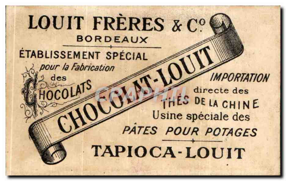 Chromo chocolat Louit Le depart pour le Tonkin Marin  — Verso