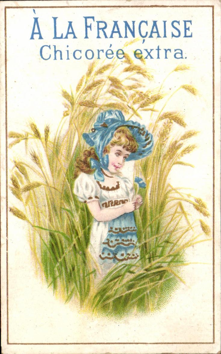 Chromo Calendrier 1890 A la Francaise Chicoree