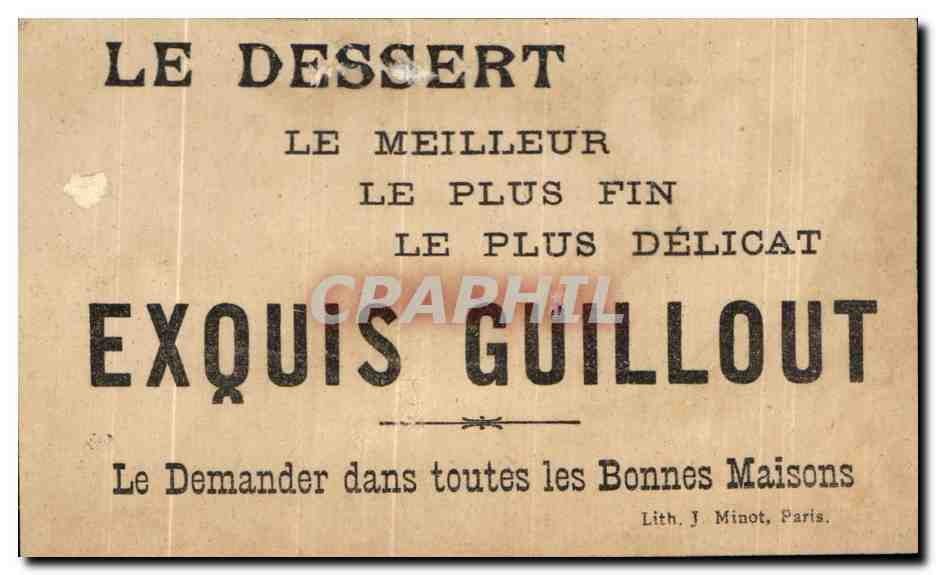 Chromo Biscuits Guillot Rue Rambuteau Paris Femme Enfant Ecolier  — Back