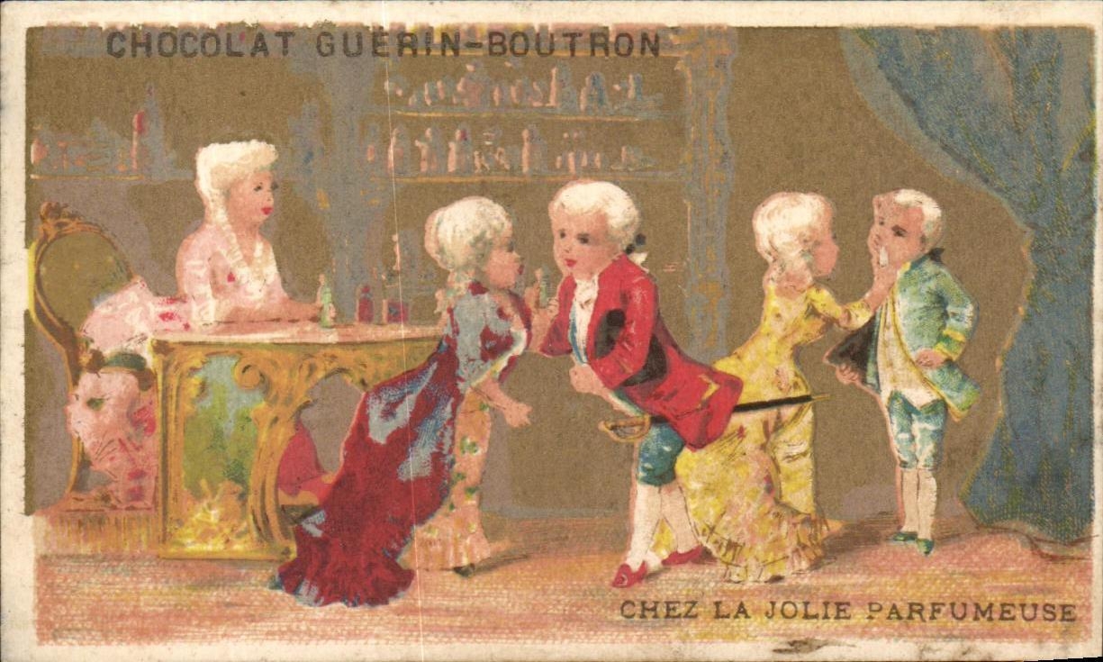 Chromo Guerin Boutron Paris Chez la jolie parfumeuse