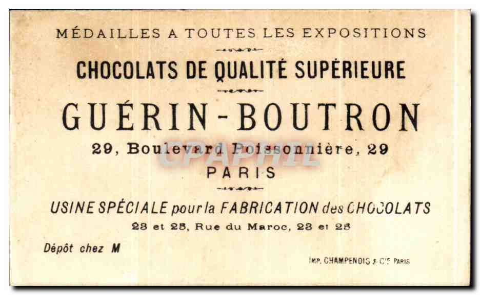 Chromo Guerin Boutron Paris Un peu d'horticulture — Rückseite