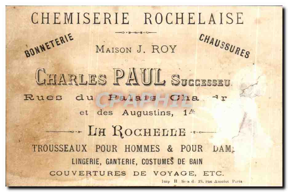 Chromo Charles Paul La Rochelle Chef d'orchestre Musique — Rückseite