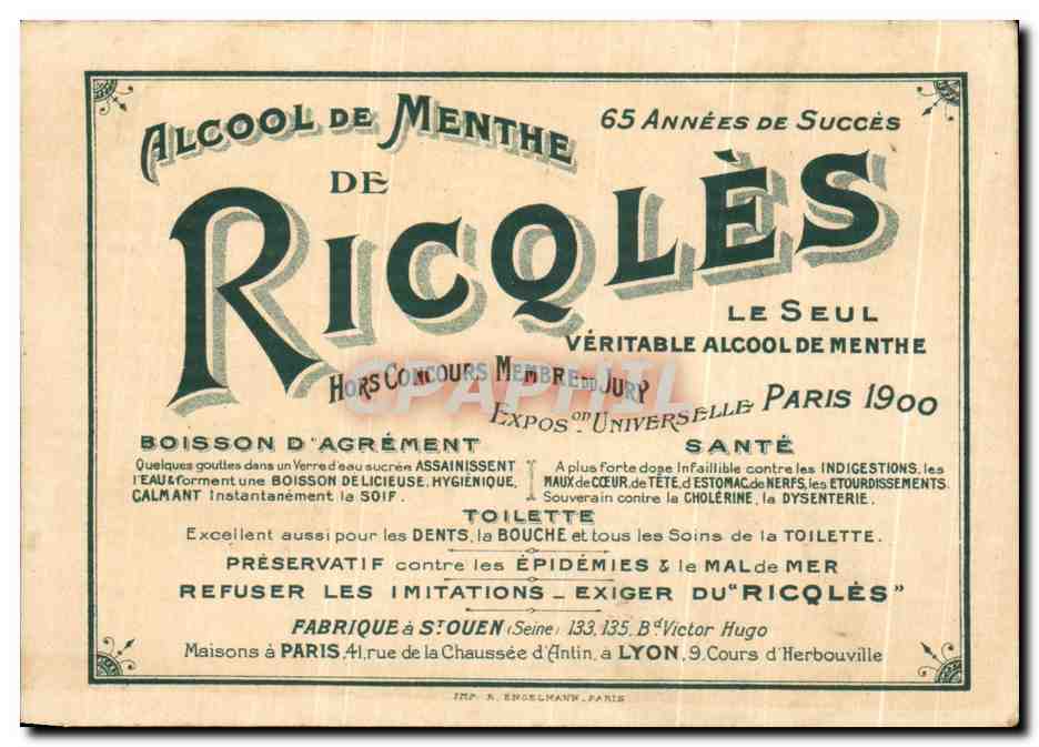 Chromo Ricqles Les contes de fees Gerbault la belle au bois dormant Perrault — Verso