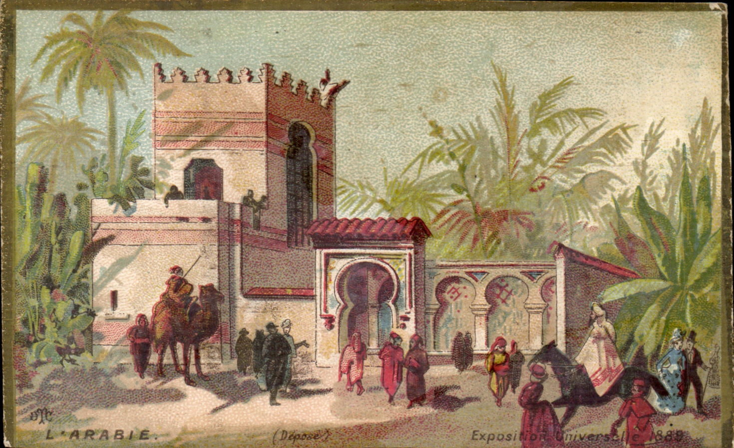 Chromo Ponvert Rue du Palais La rochelle Maison du petit Saint Thomas L'arabie 