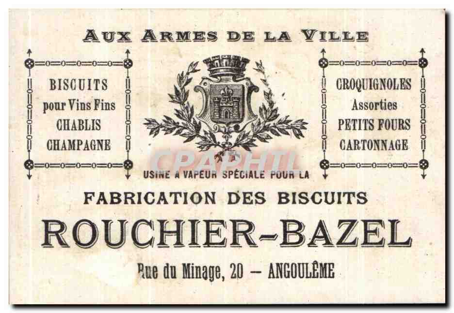 Chromo Rouchier Bazel Rue du minage Angouleme  — Verso
