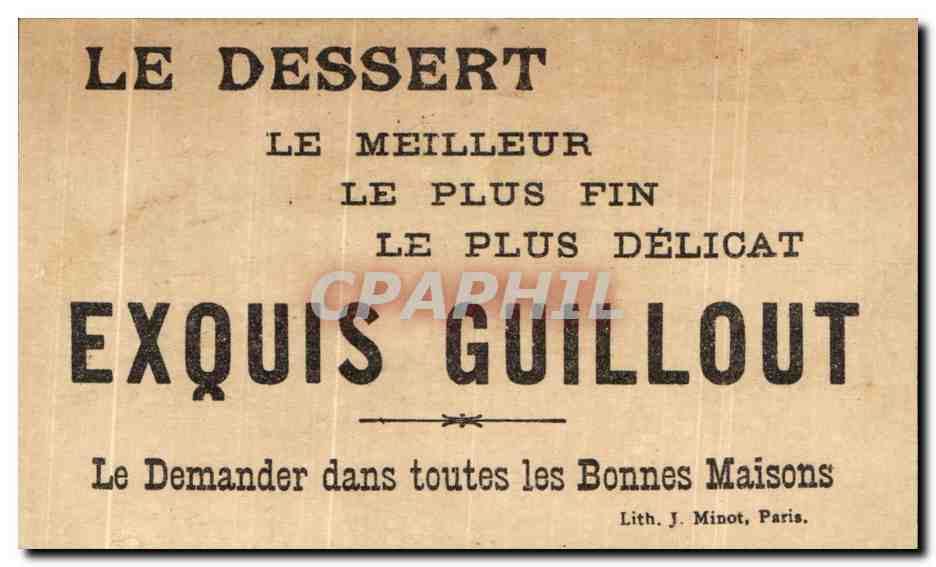 Chromo Biscuits Guillout rue Rambuteau Paris  — Rückseite
