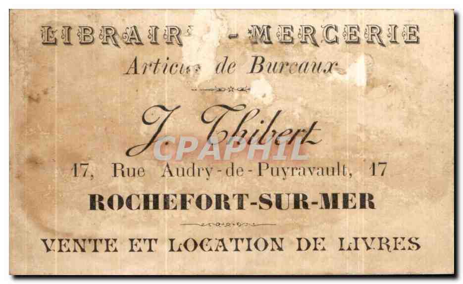 Chromo Thibert Rochefort sur Mer Soldats Militaria Enfants  — Rückseite