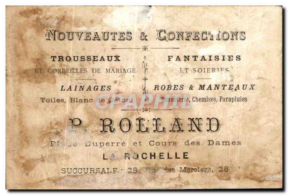 Chromo La Rochelle Roland Femme de Lauzac Morbihan Chien  — Rückseite