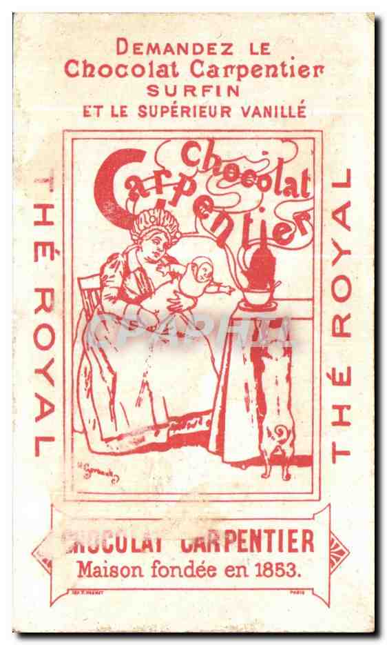 Chromo Chocolat Carpentier Docteur Militaria  — Rückseite