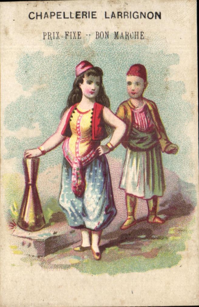 Chromo Chapellerie Larrignon La Rochelle Folklore Asie
