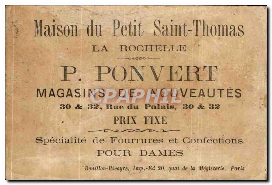 Maison du Petit Saint-Thomas — La Rochelle — Le Printemps — Rückseite
