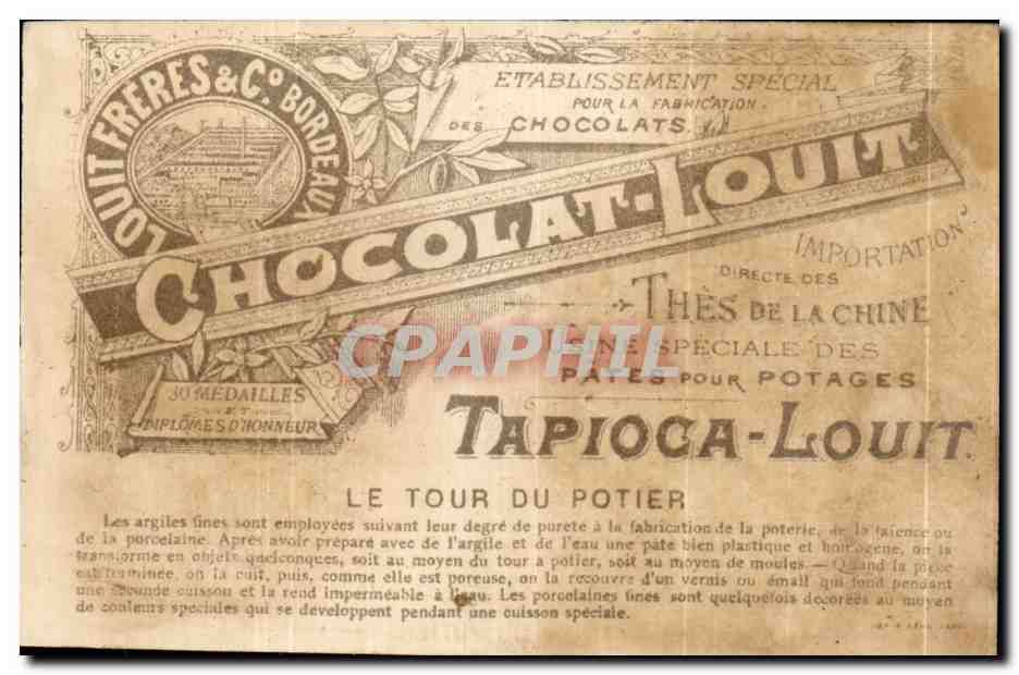 Tour du potier — Chocolat-Louït — Éditeur : Chocolat-Louït — Rückseite