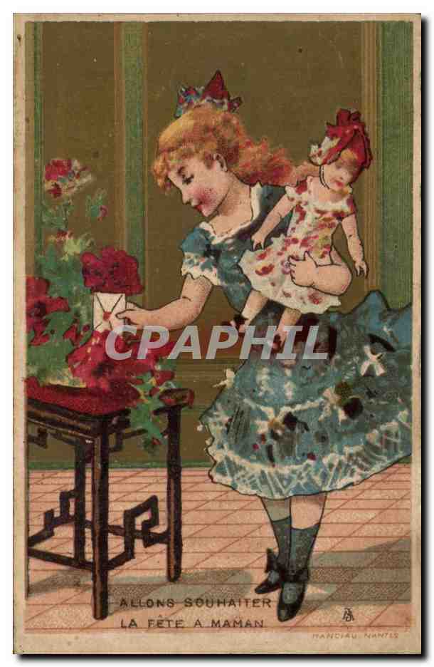 Chromo Enfant Poupee