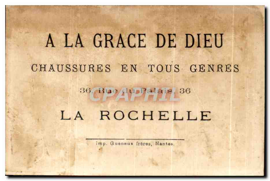 Chromo A la grace de Dieu la Rochelle Vue de Vannes  — Rückseite