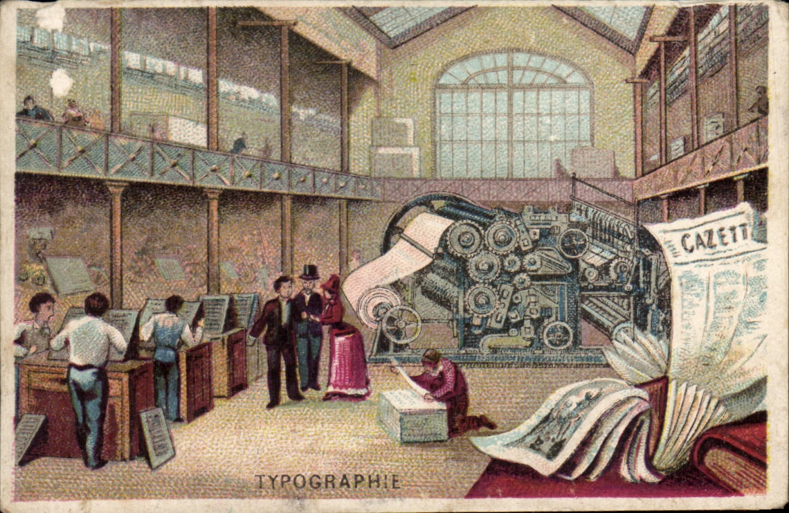 Chromo Paul Mairesse Cambrai Typographie 