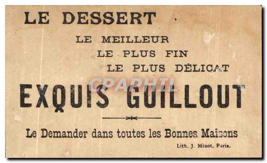 Chromo Biscuits Guillout Rue Rambuteau Paris  — Verso
