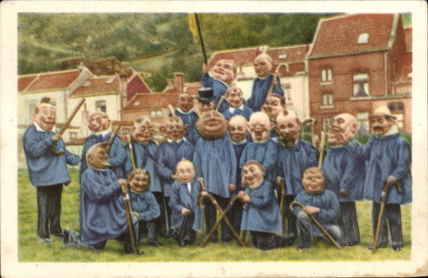 Image Cote d'or Folklore Belge Verviers Le groupe des Banes Carantes au carnaval
