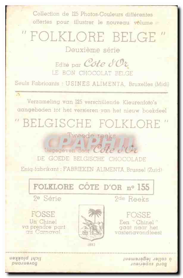Image Cote d'or Folklore Belge Fosse Un Chinel va prendre part au carnaval — Back
