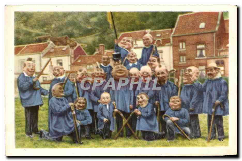 Image Cote d'or Folklore Belge Verviers Le groupe des Banes Corantes au carnaval