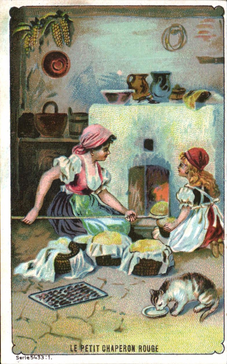 Le Petit Chaperon Rouge — scène de cuisine — édition série 5433, n°1