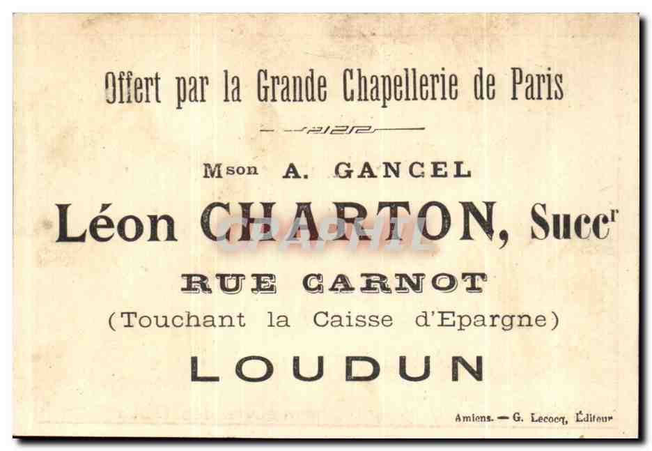 Manœuvres des Mats — Marine — G. Lecocq, Éditeur — Rückseite