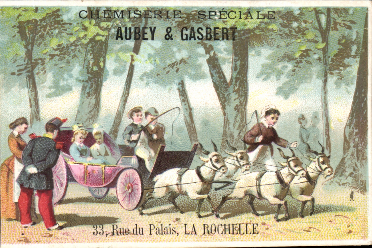 Chromo Aubey et Gasbert Rue du palais la Rochelle Chevres