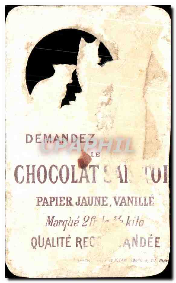 Chromo Chocolat Saintoin Chats  — Rückseite