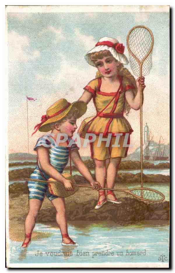Chromo Ponvert la Rochelle Enfants Homard 