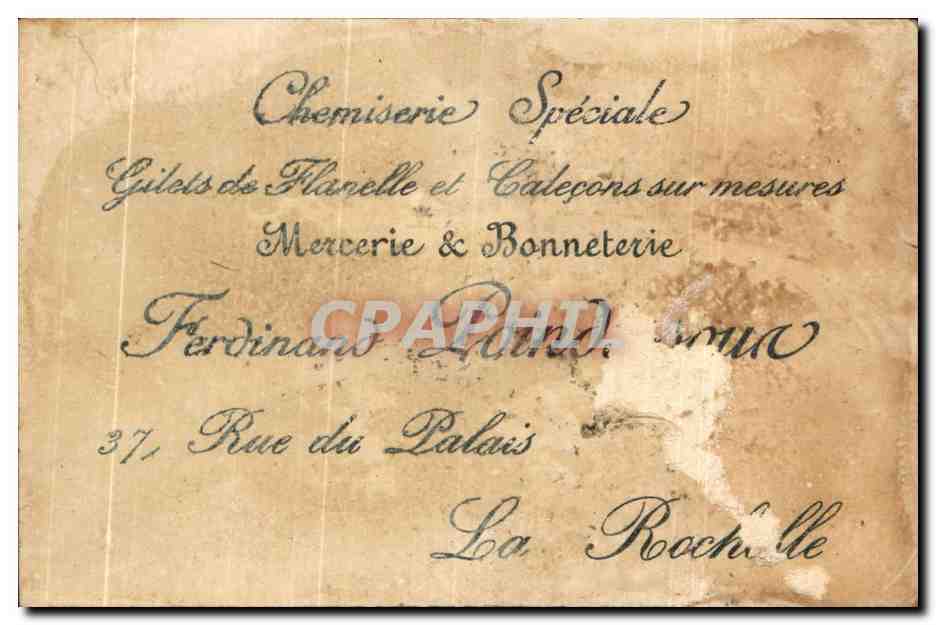 Chromo Ferdinand Poindessous Rue du palais la Rochelle Enfants Tennis Raquettes  — Rückseite
