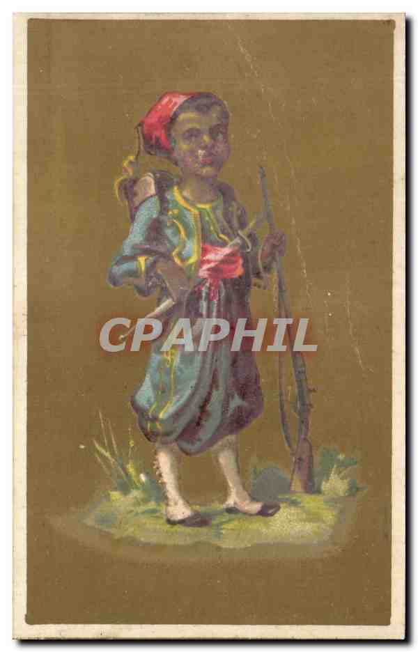 Enfant berbère armé — illustration — Maison du Petit & Thomas, La Rochelle