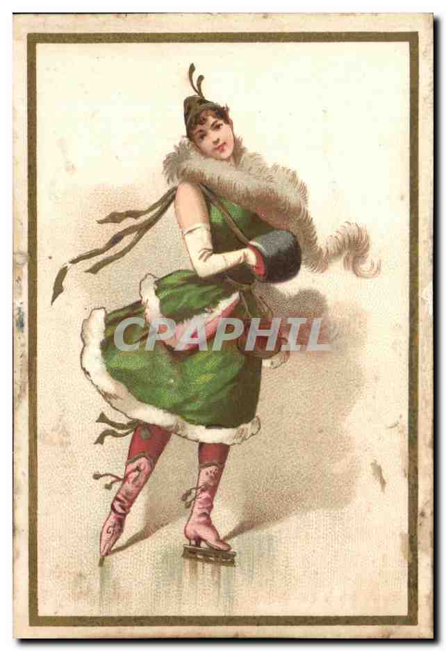 Frau, die Schlittschuh läuft — Winter-Ski-Kleidung — Verleger nicht sichtbar