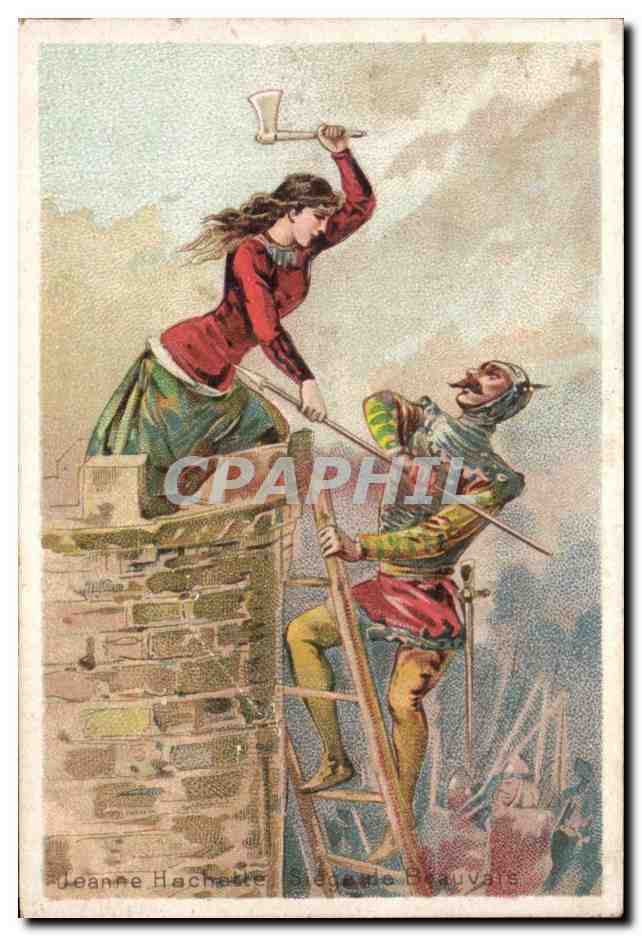 Chromo Jeanne d'arc Siege de Beauvais 