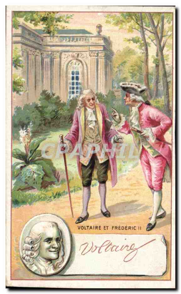 Chromo Voltaire et Frederic II