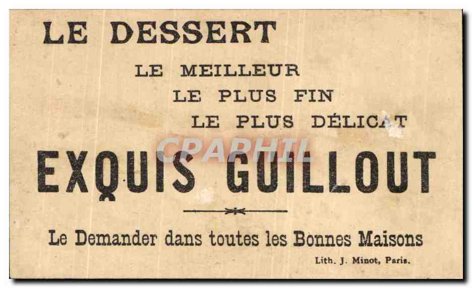 Chromo Biscuits Guillot Rue Rambuteau Paris Chasseur Chasse Enfant — Rückseite