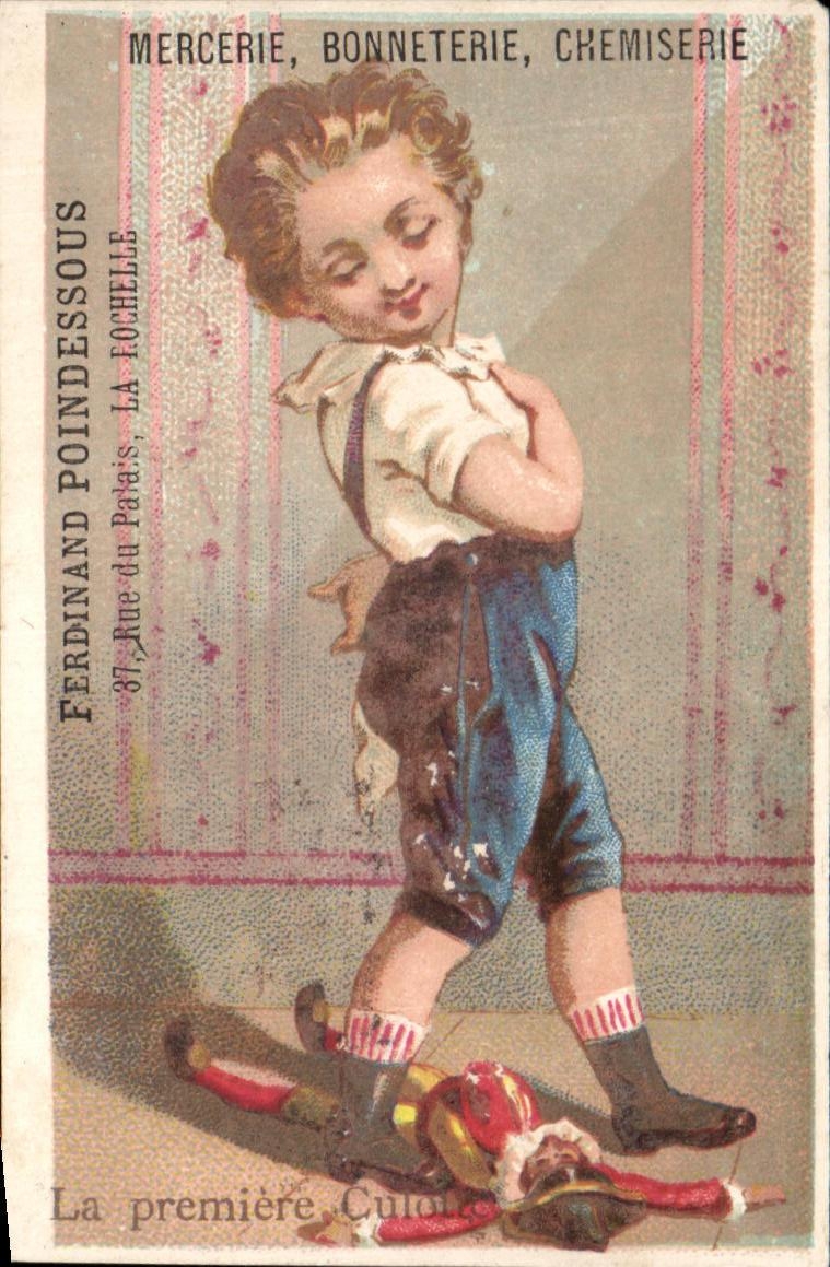 Chromo Ferdinand Poindessous Rue du palais La rochelle La premier culotte 