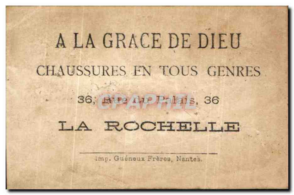 Chromo A la Grace de Dieu Rue du Palais La Rochelle Enfant Chevaux de bois  — Rückseite
