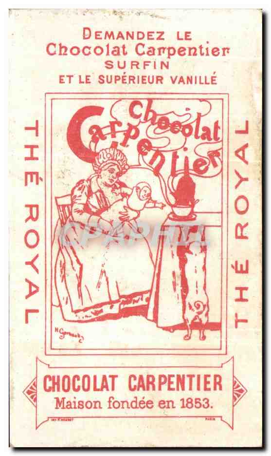 Chromo Chocolat Carpentier Enfant Soldat militaria  — Rückseite