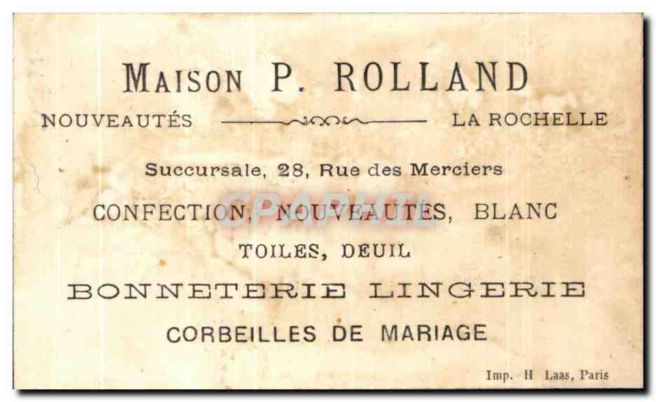 Rêve de l'écolier — Maison P. Rolland, La Rochelle — n° 567 — Rückseite